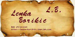 Lenka Borikić vizit kartica